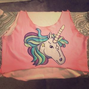 🦄🦄🦄Unicorn crop top!!! 🦄🦄🦄